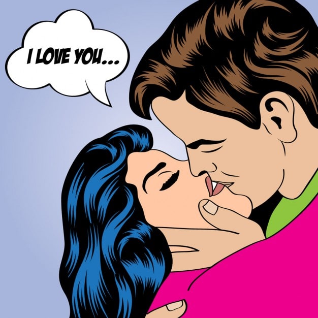 Vecteur gratuit le baiser