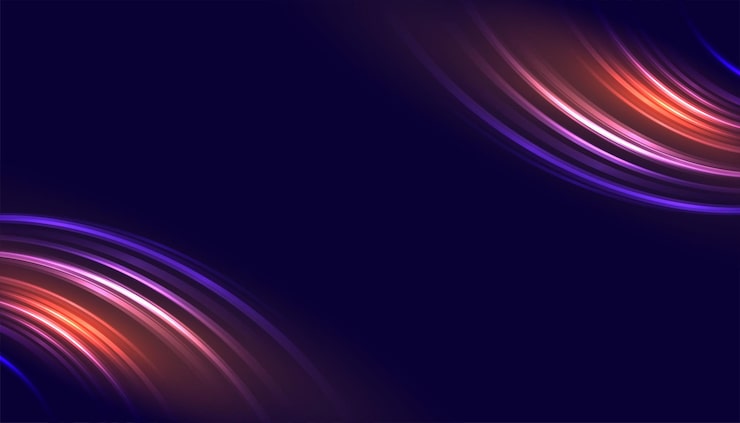Vecteur gratuit bannière de sentier de lumière sinueuse lumineuse et brillante avec mouvement dynamique