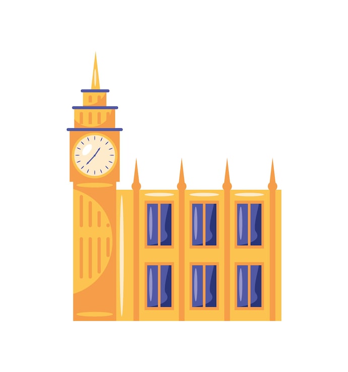 Vecteur gratuit big ben à londres l'icône isolée