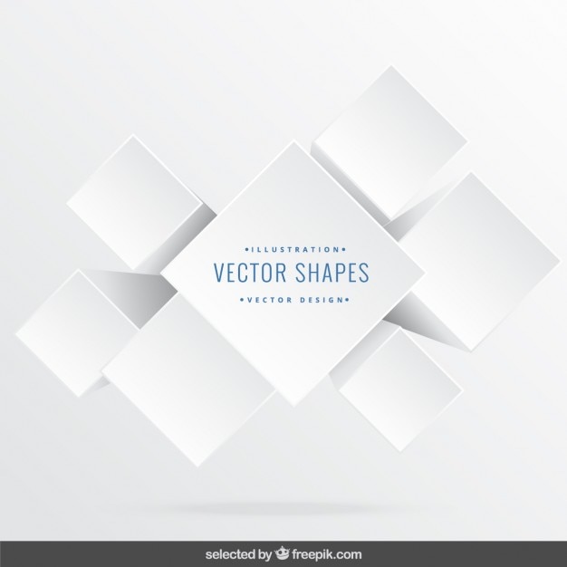 Vecteur gratuit blanc 3d cubes