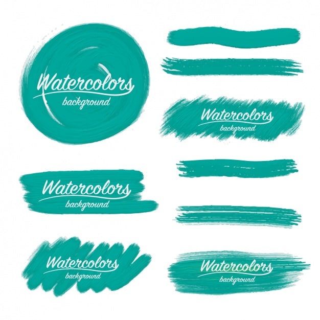 Vecteur gratuit brosse aquarelle coups conception