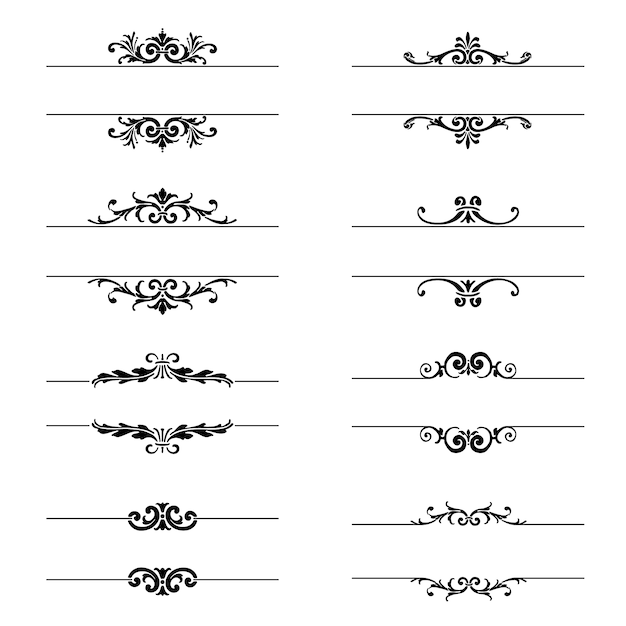 Vecteur gratuit collection d'éléments décoratifs