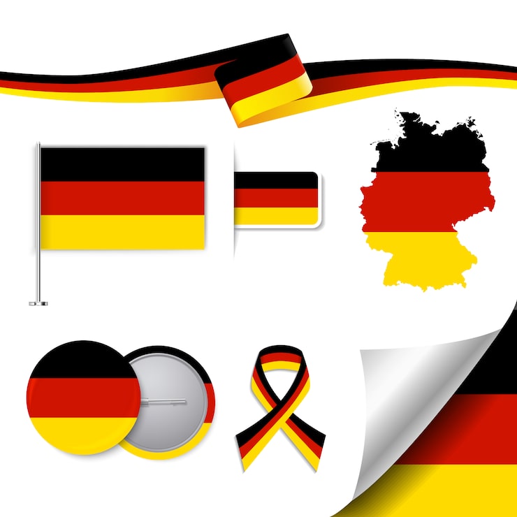 Vecteur gratuit collection d'éléments représentatifs en allemagne