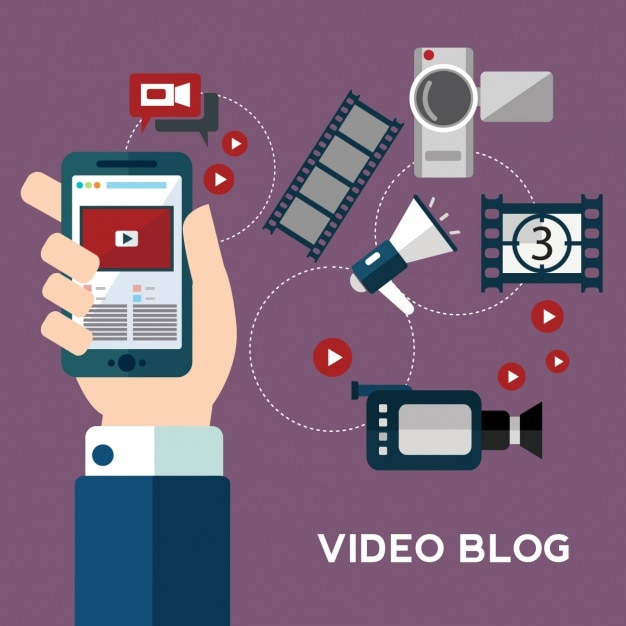 Vecteur gratuit collection d'éléments vidéo