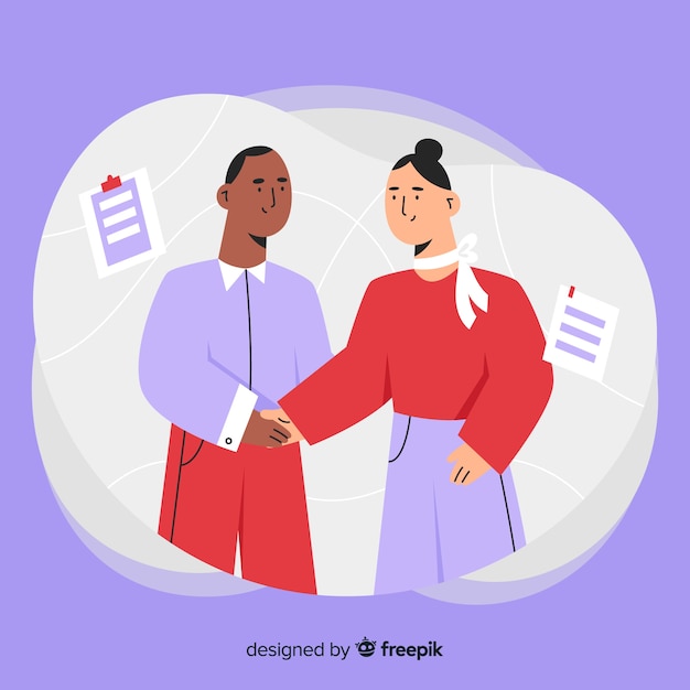 Vecteur gratuit concept d'affaire dessiné à la main