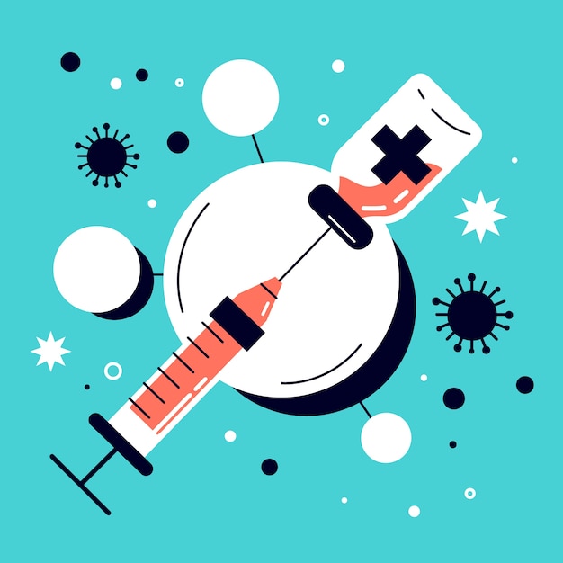Vecteur gratuit concept d'antidote viral