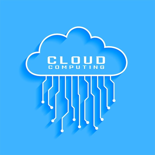 Vecteur gratuit concept de cloud computing avec conception de schéma de circuit