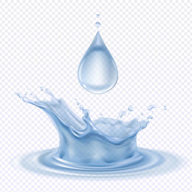 Vecteur gratuit concept de conception de goutte d'eau et d'éclaboussure