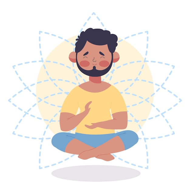 Vecteur gratuit concept d'illustration de méditation