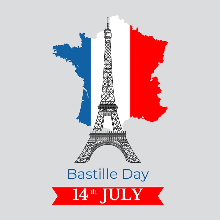 Vecteur gratuit concept de jour bastille design plat