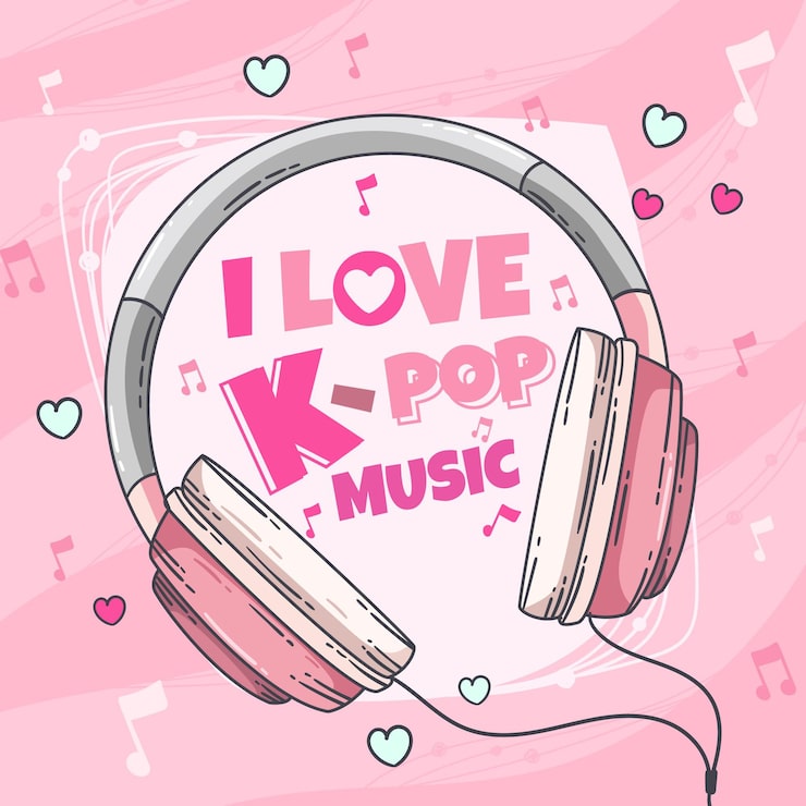 Vecteur gratuit concept de musique k-pop