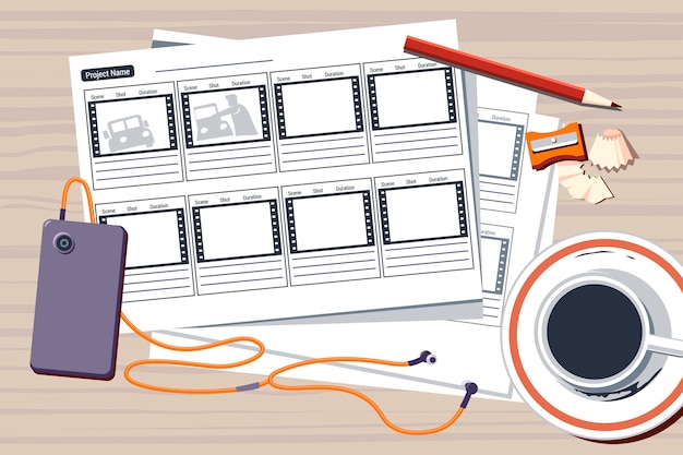 Vecteur gratuit concept de storyboard