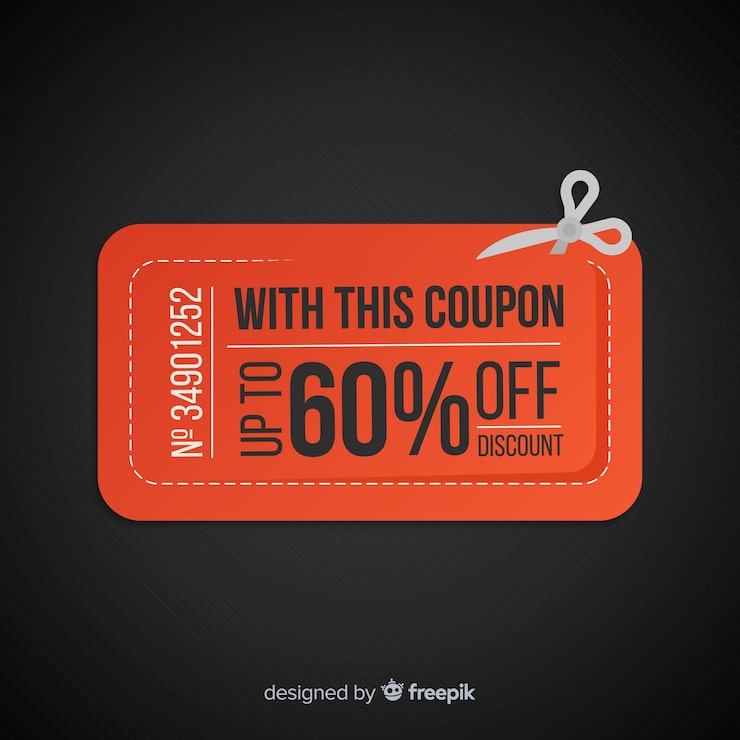 Vecteur gratuit concept de vente créatif avec coupon