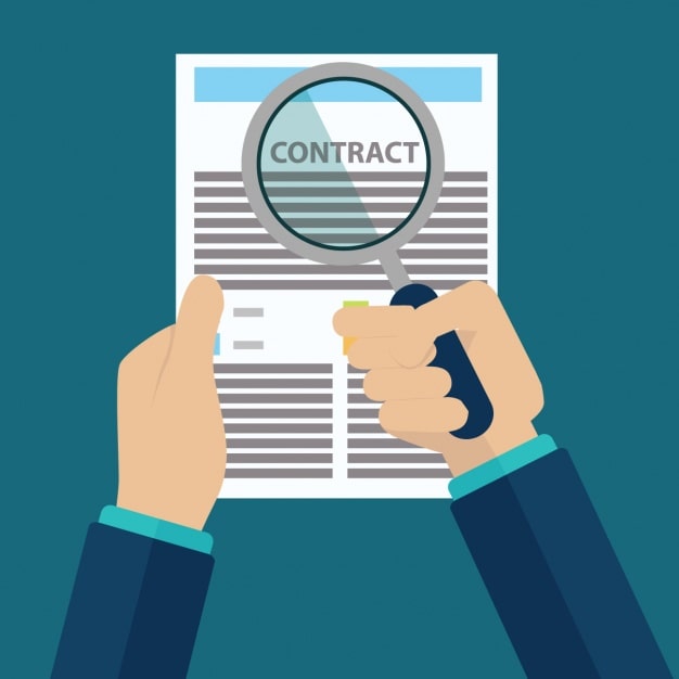 Vecteur gratuit conception de fond de contrat