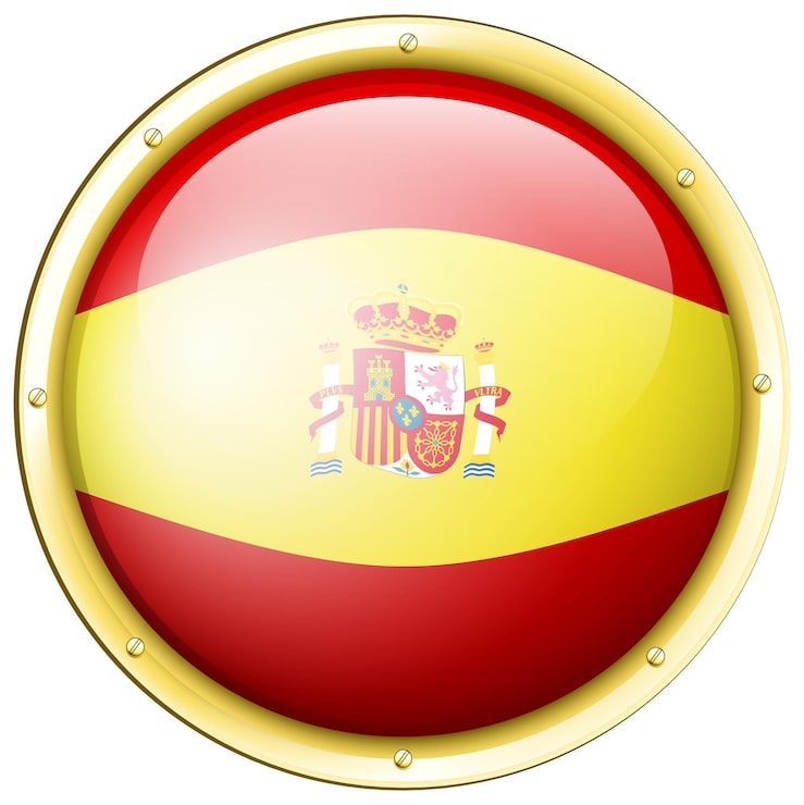 Vecteur gratuit conception d'insigne pour le drapeau de l'espagne