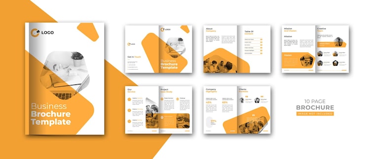 Vecteur gratuit conception de modèle de brochure de profil d'entreprise