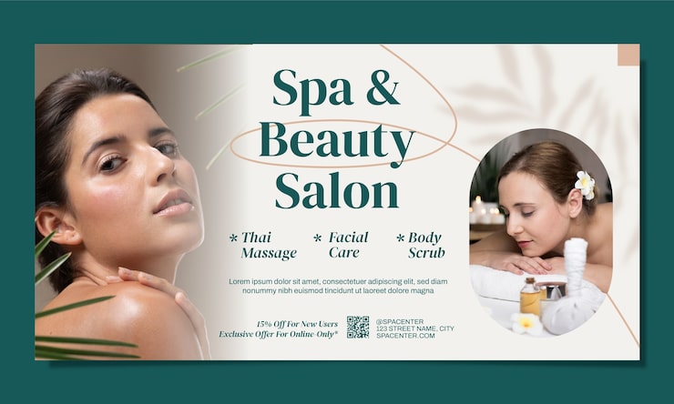 Vecteur gratuit conception de modèle de spa
