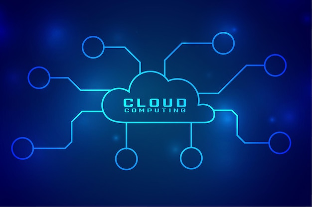 Vecteur gratuit connexion de concept de technologie numérique cloud computing