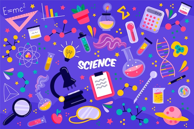 Vecteur gratuit contexte de l'enseignement des sciences