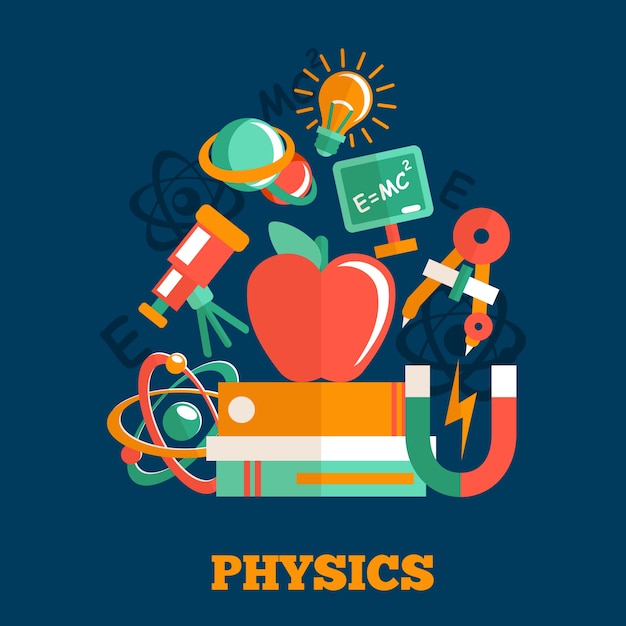 Vecteur gratuit contexte de la physique