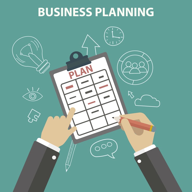 Vecteur gratuit contexte de planification d'entreprise