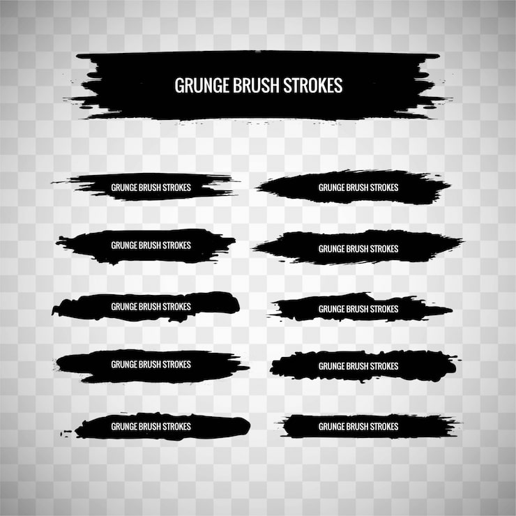 Vecteur gratuit coups de pinceau grunge
