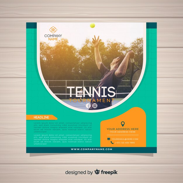 Vecteur gratuit dépliant sportif
