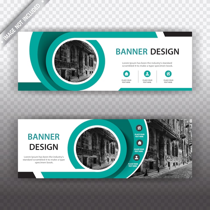 Vecteur gratuit design de bannière blanche et verte