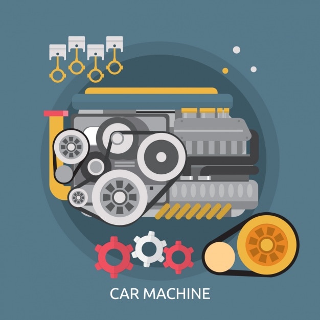 Vecteur gratuit design car la machine de fond
