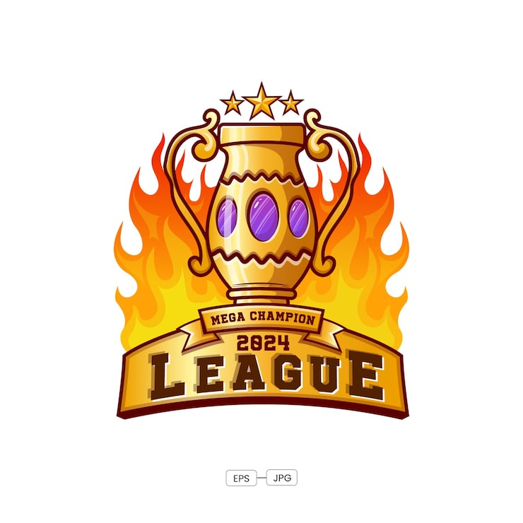 Vecteur gratuit design du logo vectoriel du trophée de la ligue des champions