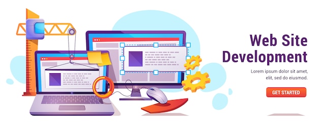 Vecteur gratuit développement, programmation ou codage de sites web
