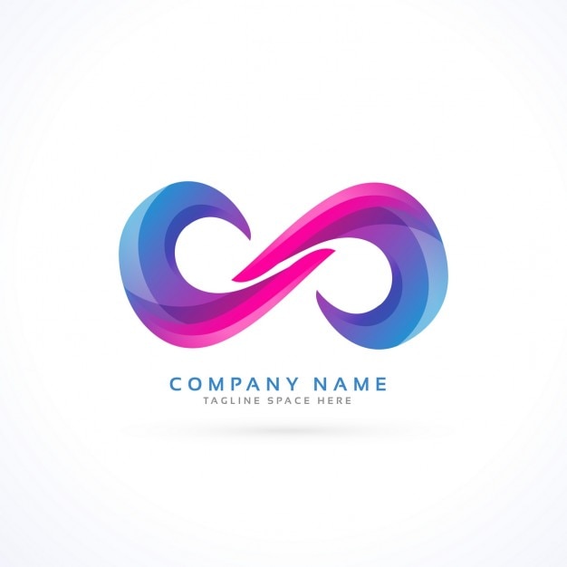 Vecteur gratuit dynamique créative logo infini