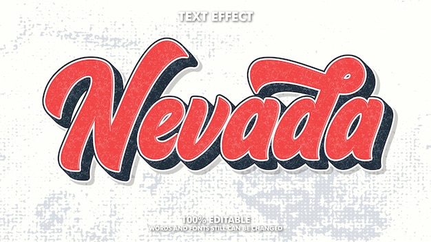 Vecteur gratuit effet de texte rétro vintage modifiable