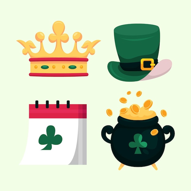 Vecteur gratuit éléments de la saint-patrick