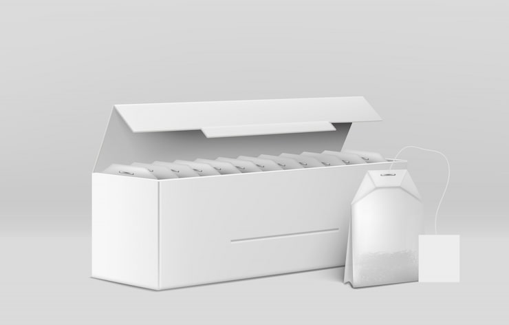 Vecteur gratuit emballage de thé 3d