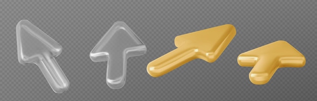 Vecteur gratuit ensemble de vecteurs 3d à flèche de curseur