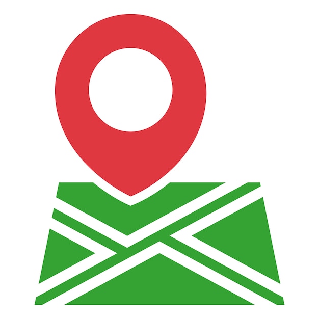 Vecteur gratuit épingle de localisation sur le glyphe de la carte