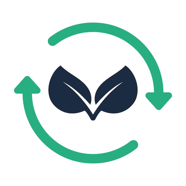Vecteur gratuit les feuilles avec des flèches circulaires