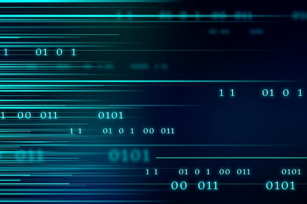 Vecteur gratuit flux de conception de code binaire