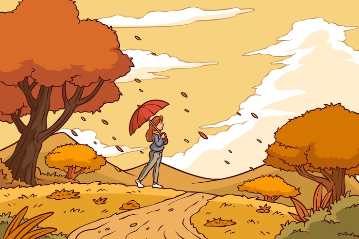 Vecteur gratuit fond dessiné à la main pour la célébration de l'automne