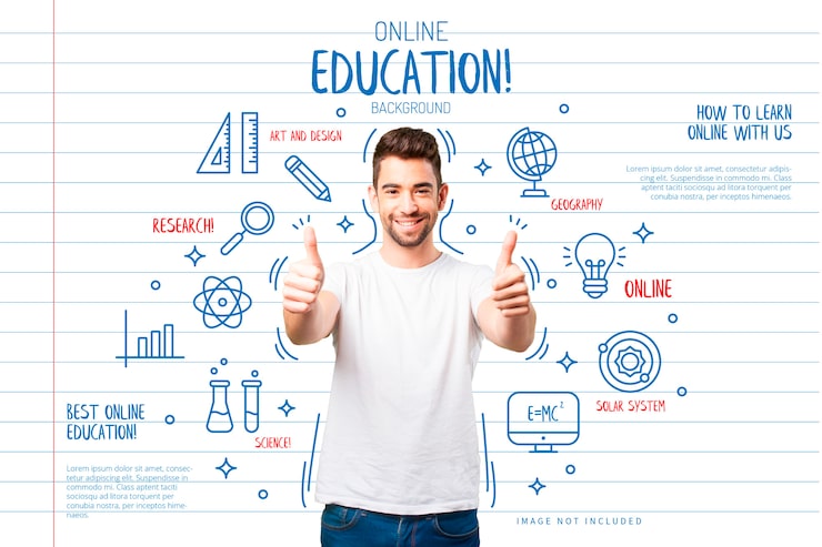 Vecteur gratuit fond d'éducation avec des icônes drôles
