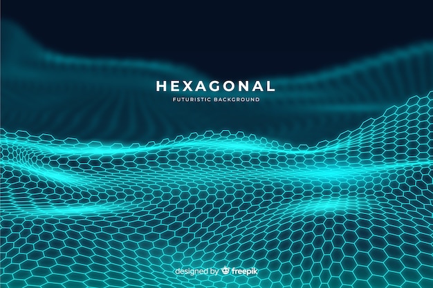 Vecteur gratuit fond net hexagonal