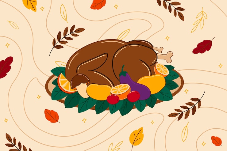 Vecteur gratuit fond plat de célébration de thanksgiving