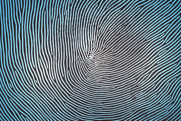 Vecteur gratuit fond de texture d'empreinte digitale simple brillant