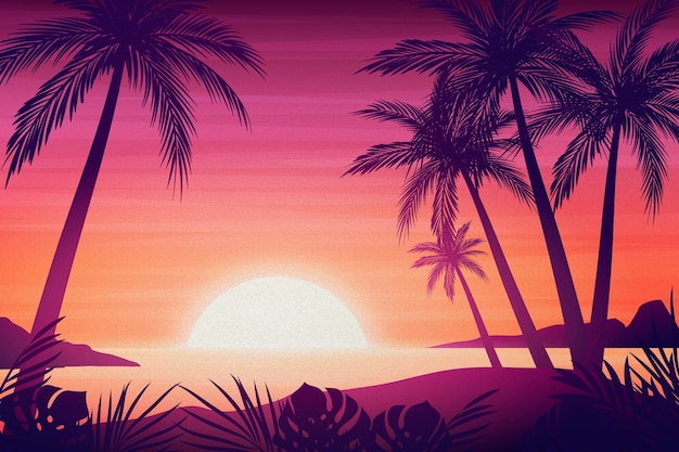 Vecteur gratuit fond tropical dégradé