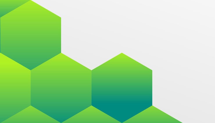 Vecteur gratuit fond vert gomtrigue avec dgrad