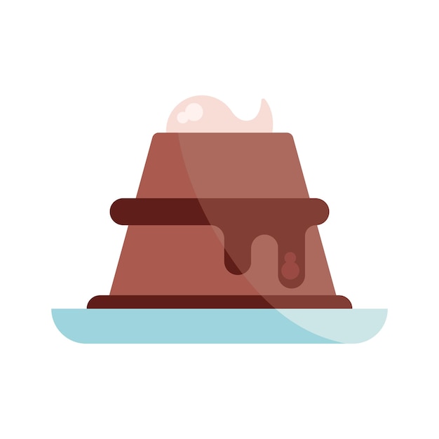 Vecteur gratuit gâteau au chocolat à la crème