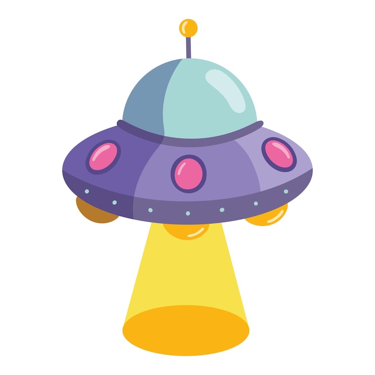 Vecteur gratuit icône d'exploration d'ovni spatial