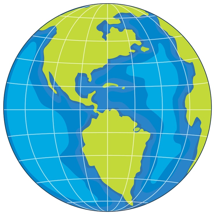Vecteur gratuit icône de globe terrestre sur fond blanc