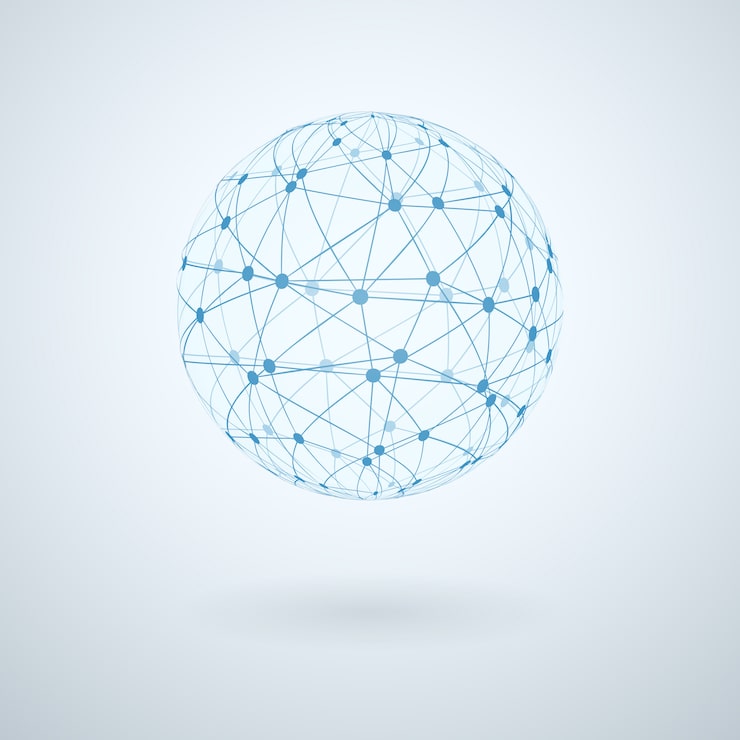 Vecteur gratuit icône de réseau mondial